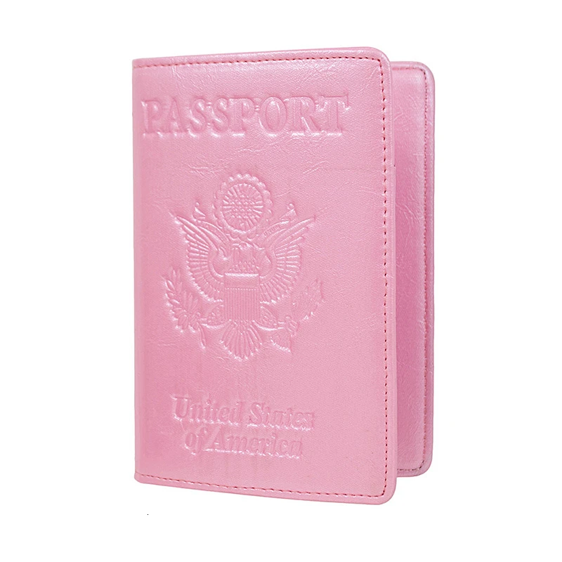 pink Модная дорожная Обложка для паспорта, Женская Обложка для документов, кредитный держатель для карт S610-5, держатель для путешествий, чехол, кошелек - Цвет: pink