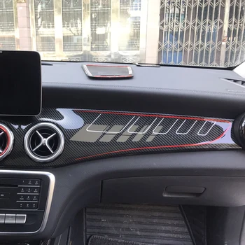

For Mercedes GLA/CLA250 w117/GLA X156/220/GLA AMG/CLA 45 carbon fiber car stickers modified interior control panel accessories