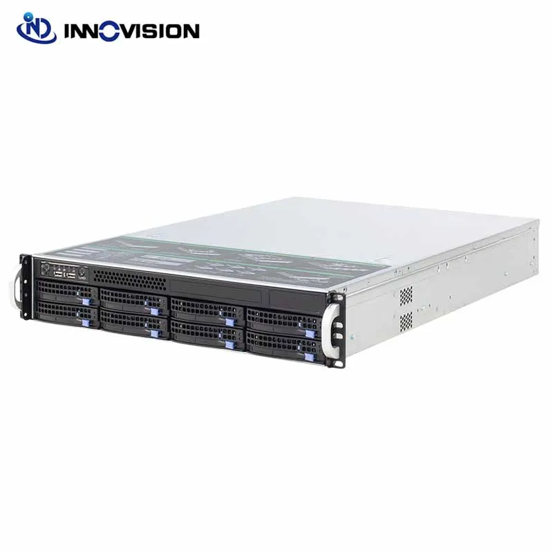 2U 560MM 8bays hot plug 6GB mini sas backplane server chassis with 550W
