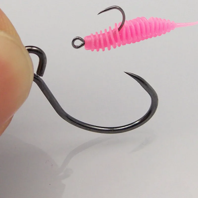 ESFISHING Worm Hook Tackle 20PCS ganci in acciaio ad alto tenore di carbonio No 2, 4, 6, 8 Pesca Lure accessori per la Pesca Drop Shot