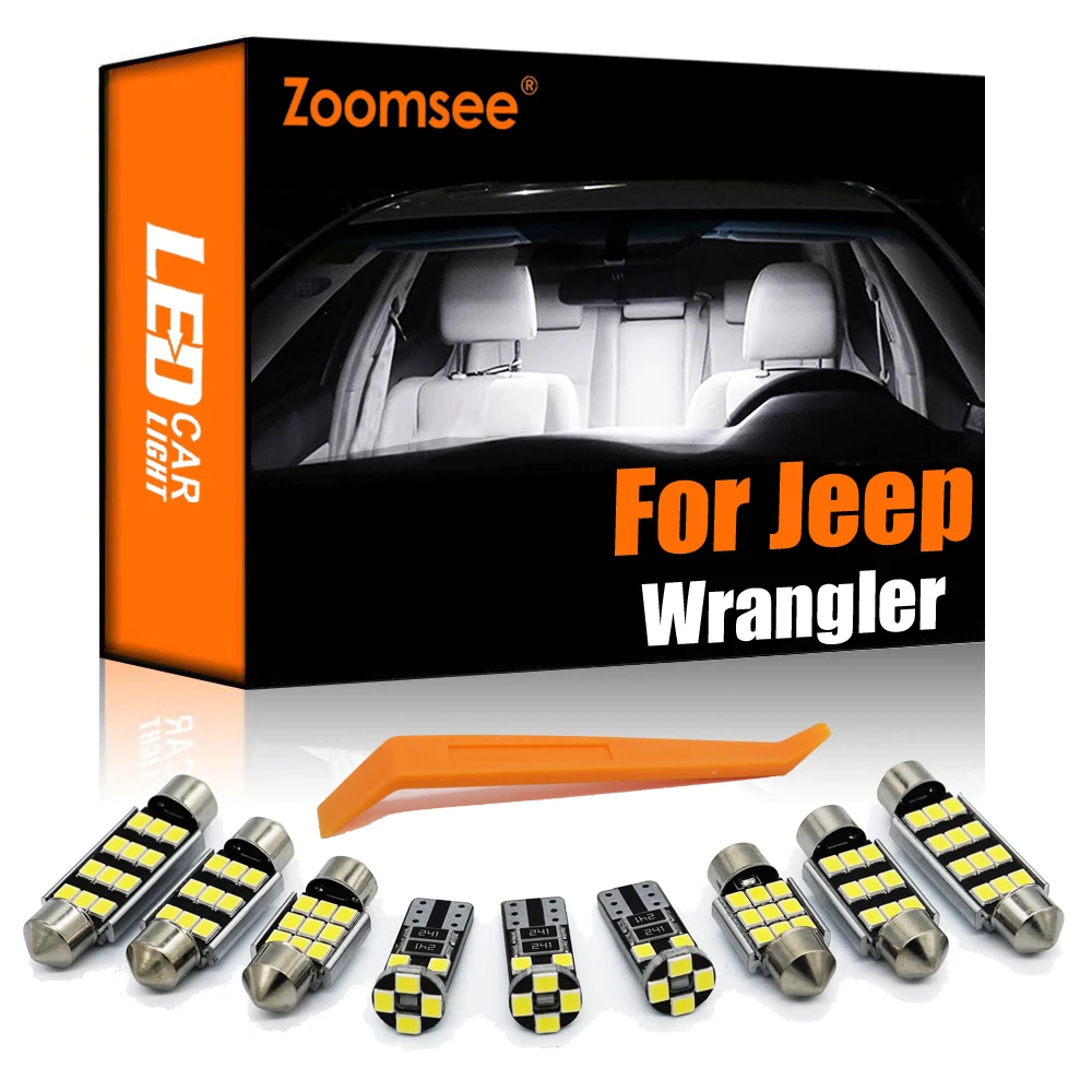 Zoomsee внутренсветодиодный лампа для Jeep Wrangler YJ TJ JK 1987-2018 Canbus автомобильная