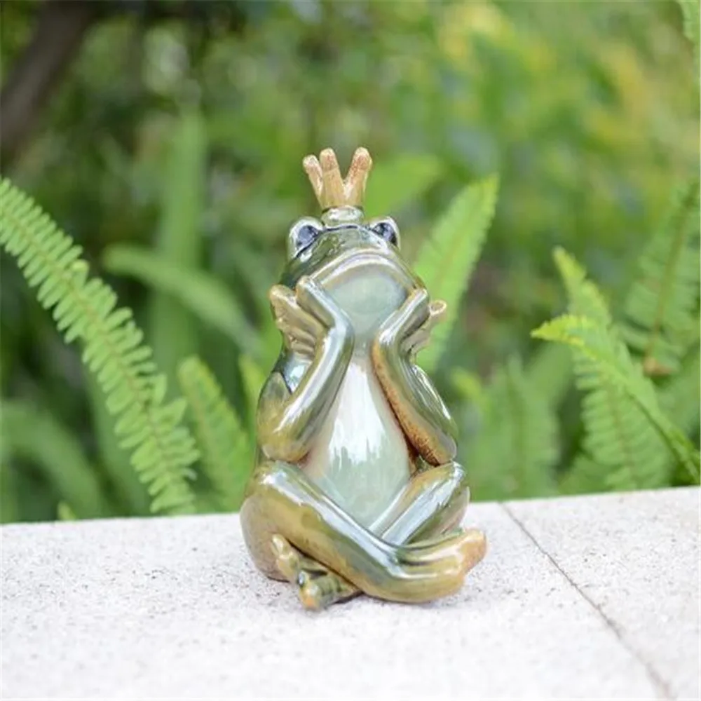 1 frog 3 шт. миниатюрные фигурки животных лягушек Сказочный Сад миниатюрный пейзаж из мха Diy Террариум статуэтки для украшения дома - Цвет: 1 frog