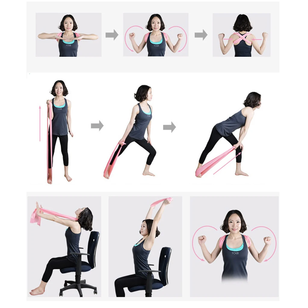 Latex Resistance Bands Exercise Loop Home Fitness Stretching Belt Yoga Strength Training Straps Tension Belts Workout Equipment