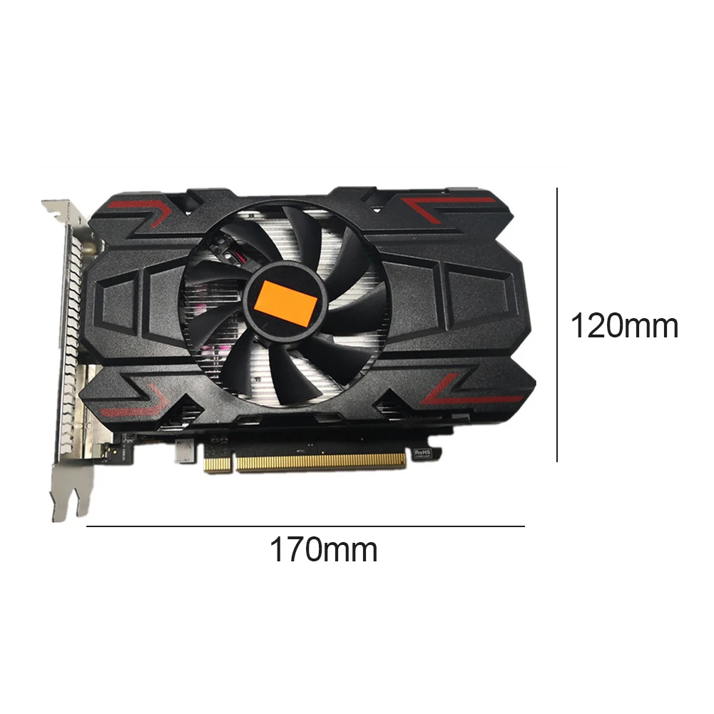 graphics card for pc ATI HD RX550 1600MHz 4GB DDR5 128bit Video Card Desktop PCI-Express 2.0 HDMI VGA DVI Gaming Graphic Cards with Cooling Fan video card in computer