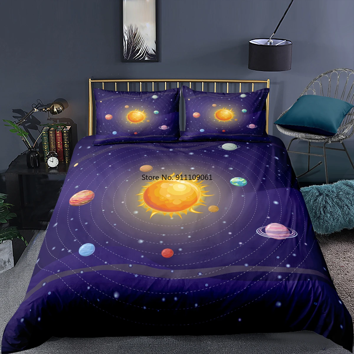 3D Galaxy Printed Outer Space Bedding Set 2/3 Pcs Duvet Cover Pillowcase Adults Home Textiles Queen King Size Quilt | Дом и сад