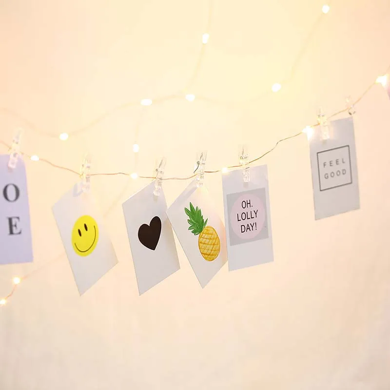 2M/5M/10M USB LED Light String for Photo Clip Decor Fairy String Lights Chain Battery Christmas Copper Wire Lamp Creative Decors