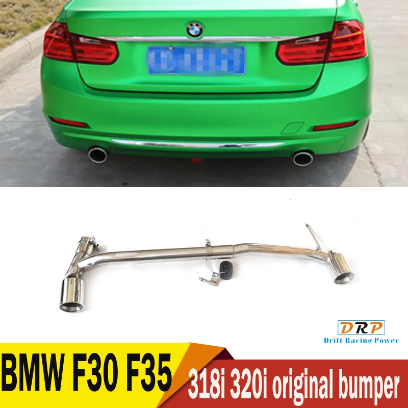 Double Out Three Type Carbon Fiber Stainless Steel Exhaust Tailpipe Muffler Tip Fit Bmw 3i 318i F35 F30 3 Series In 13 16 Fibre Carbon Aliexpress