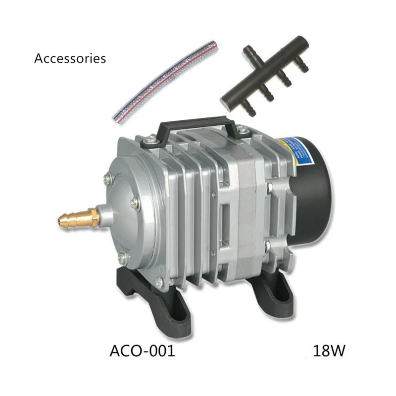 18W 220V 38L/мин Электромагнитная Воздушный компрессор насос аквариум с подачей кислорода Средний аквариум для рыбок компрессор автомобильный фильтр аэратор насос