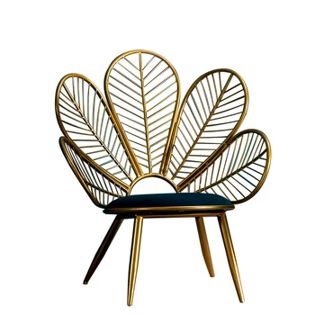 

Nordic Light Luxury Iron Art Bedroom Living Room Home Leisure Chair Net Red Ins Lazy Single Small Sofa Combination