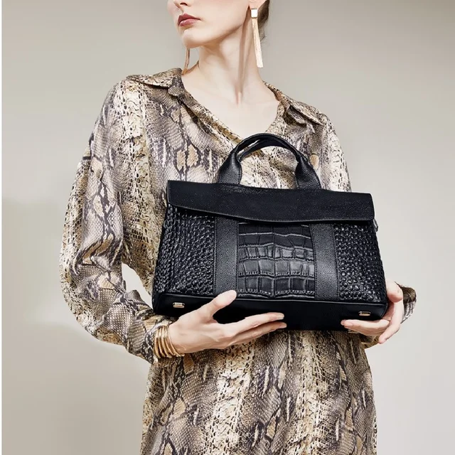Crocodile Pattern Genuine Leather Bag Women Shoulder Messenger Bags Luxury Designer Women Handbags Quality bolsa feminina#5039