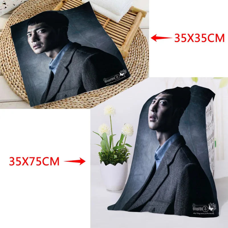 35x35 см, 35x75 см полотенца на заказ KPOP Ким Хюн Чжун печатные квадратные полотенца микрофибра Абсорбирующая сушка банные полотенца мочалка - Цвет: 16