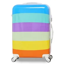 Багаж дюймов Радужный ABS+ PC чемодан на колесиках чемодан/тяга багажник/чехол для путешественника коробка с спиннером колеса женские сумки bolsos