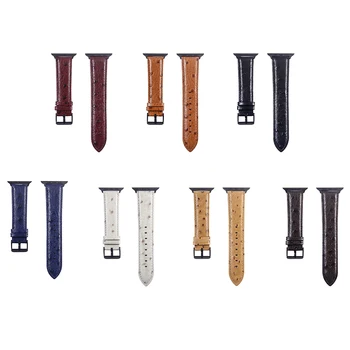 

42mm Leather Buckle Wrist Watch Band Strap Belt Replacement for iWatch Clock Belt Replacement Wristwatch Strap for iWatch