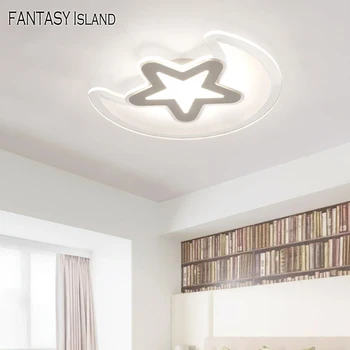 

люстра лофт Modern Simple Personality Creative Children's Room Cartoon for Boys and Girls'Bedroom Star Moon ceiling Lights