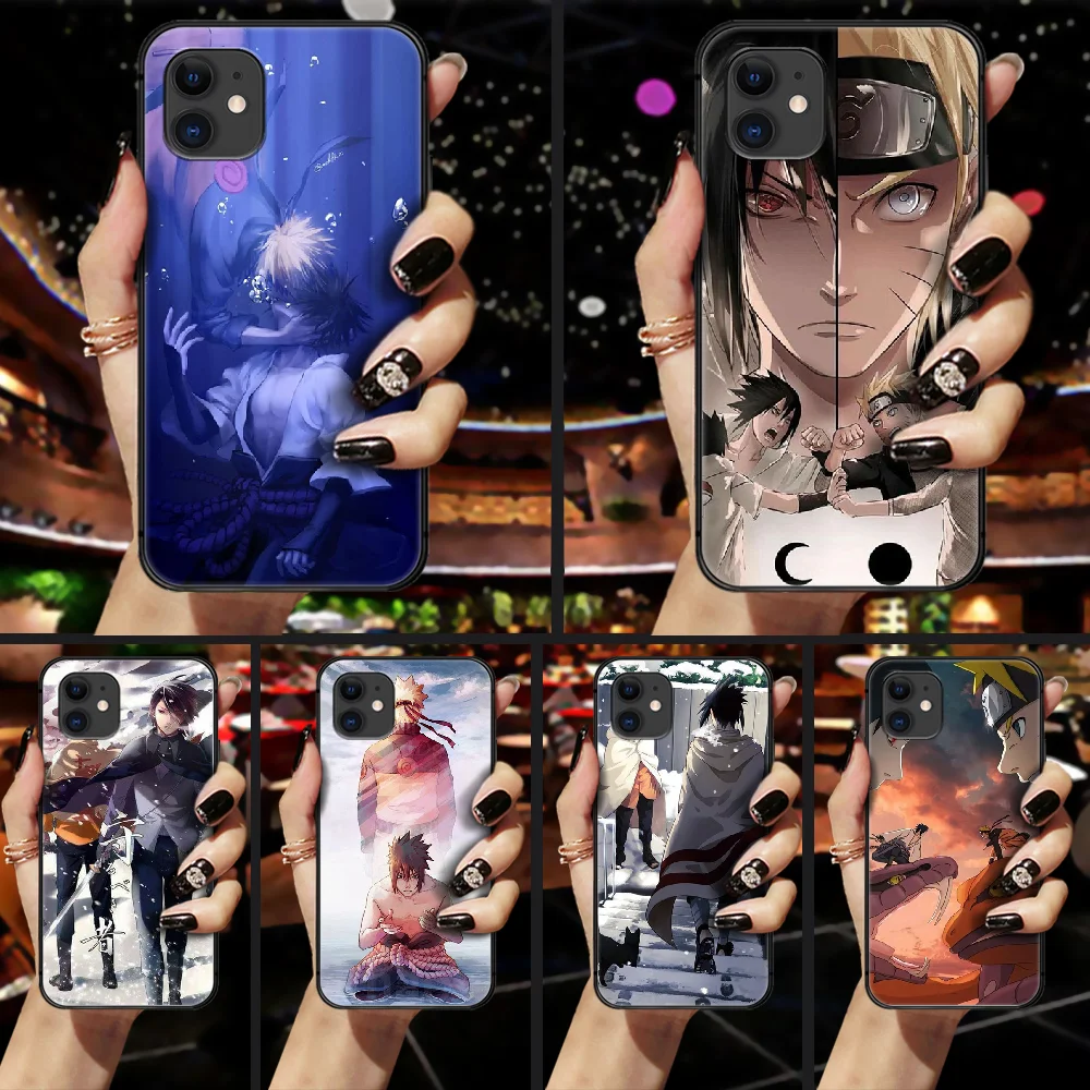 Naruto and Sasuke Anime Phone Case Cover Hull For iphone 5 5s se 2 6 6s 7 8 plus X XS XR 11 PRO MAX black prime trend back Naruto and Sasuke Anime Phone Case Cover Hull For iphone 5 5s se 2 6 6s 7 8 plus X XS XR 11 PRO MAX black prime trend back