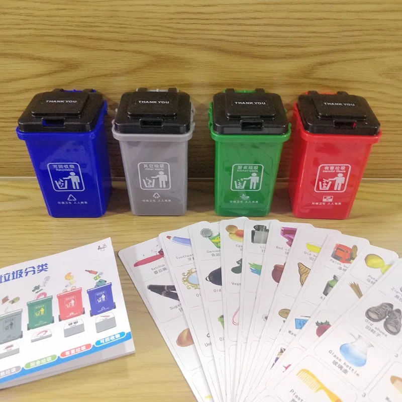 

Compartmental Garbage Can Garbage Compartmental Toy Educational Toy Intelligence Garbage Can Toy Set