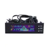 LCD Panel CPU Fan Speed Controller Temperature Display 5.25 inch PC Fan Speed Durable Controller Air-colded Fan Control ► Photo 2/6