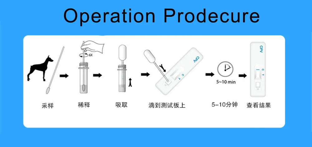 Useful Hot Dog Distemper Virus CDVCPV Home Nasal Swab Health Test Paper One Step Test (9)