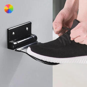 

Aluminum Wall Mount Shower Footstool Shower Footstool Bathroom Stand Footstool Non-slip Shower Foot Rest Bathroom Pedals XBFF