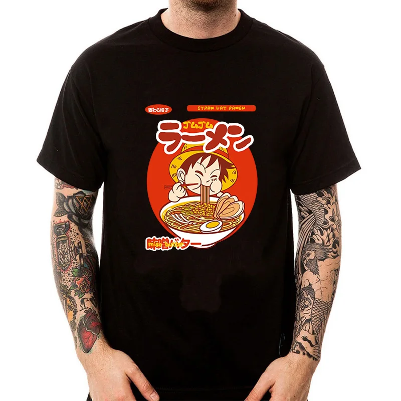 Одна штука Футболка мужская Harajuku Мультфильм 2020 хип-хоп японского аниме футболка