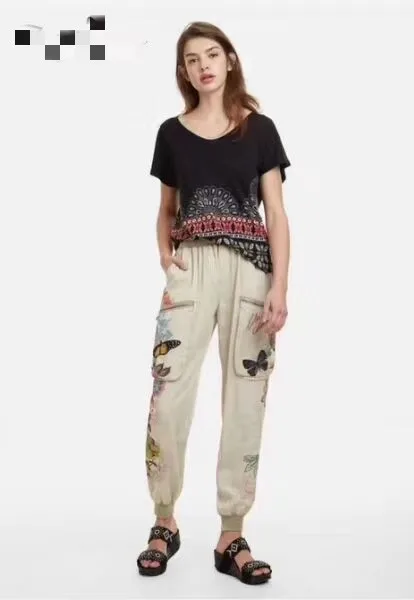 Espanhol Deg ounica Borboleta Bolso da Calca de Lazer Da Moda em 4 pedidos