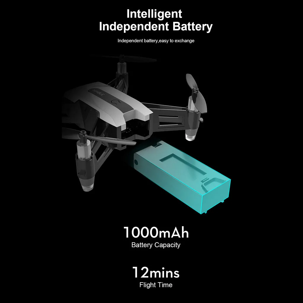 2,4G wifi 4K камера HD Квадрокоптер 12 мин длительность полета высота удержания FPV Дрон с камерой 4k вертолет игрушки для детей
