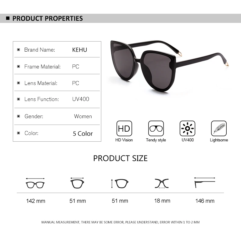 KEHU, модные солнцезащитные очки "кошачий глаз", женские, брендовые, ультралегкие, оправа для глаз, солнцезащитные очки, для улицы, для путешествий, УФ очки, для девушек, оттенки XH16