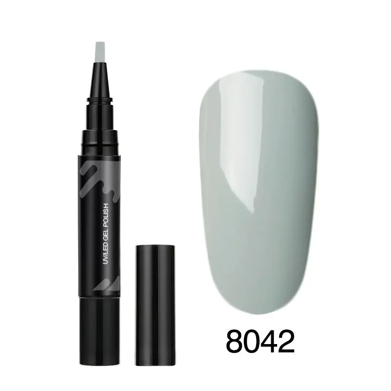 LKE 3 Step Nail Gel Art Semi Permanent UV Hybrid Nail Gel Polish Nail Varnish Brush Pen Soak Off 10 seconds fast drying - Цвет: 8042 Color