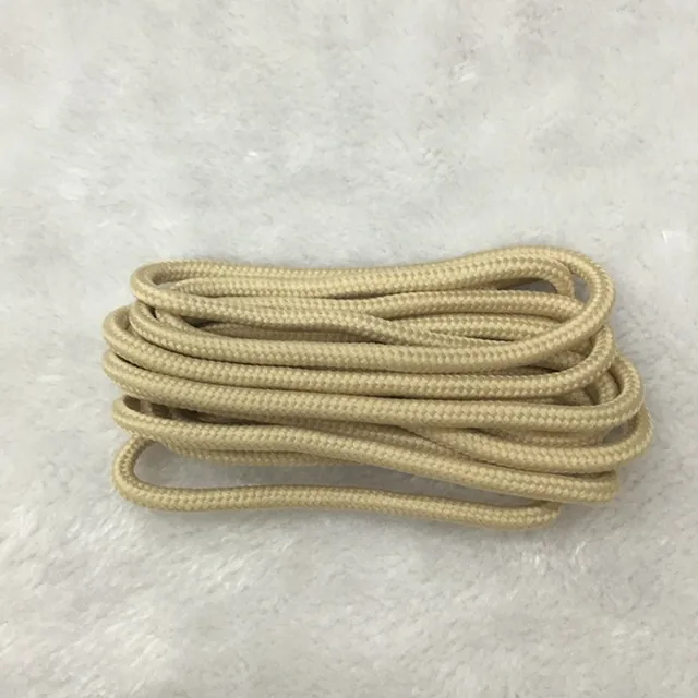 1 Pair Classic Solid Round Shoelaces Durable Polyester Shoe laces Boot Laces Sneaker Shoelace 21 Colors 70cm 90cm 120cm 150cm Beige