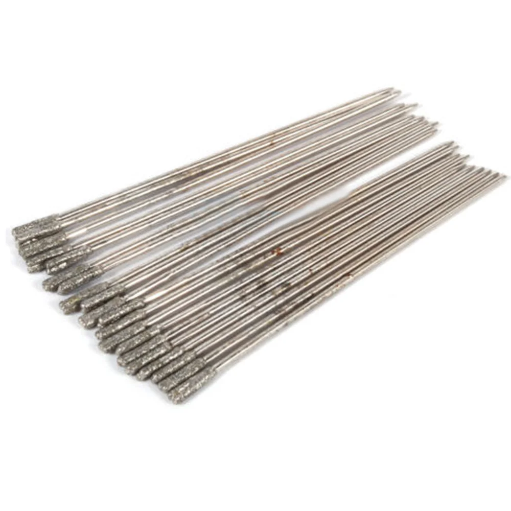 20PCS 1mm Diamond Drill Bit For Glass Tile Ceramic Jewelry Agate Hole Drill Tool Diamond Nail Drill Bit Rotery Electric Milling