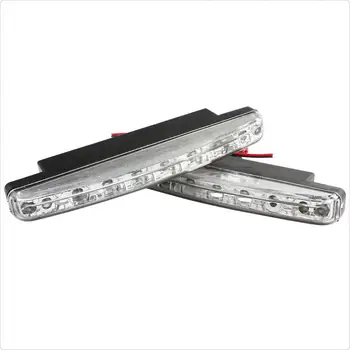 

2pcs Bright Safety 8 LED Daytime Running Light DRL Lamp White LED Bulbs Fog Day Driving 6000K 3W for Cars Vehilce Auto SUV