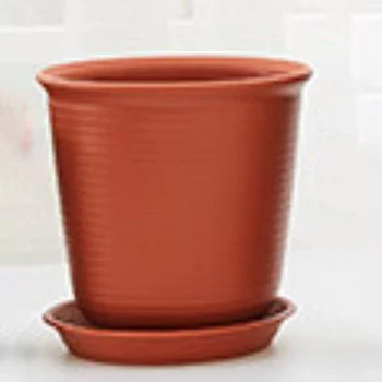 

Beige Flower Pot Resin Plastic Balcony Plant Pot Gray 1 Pcs Creative Ceramic
