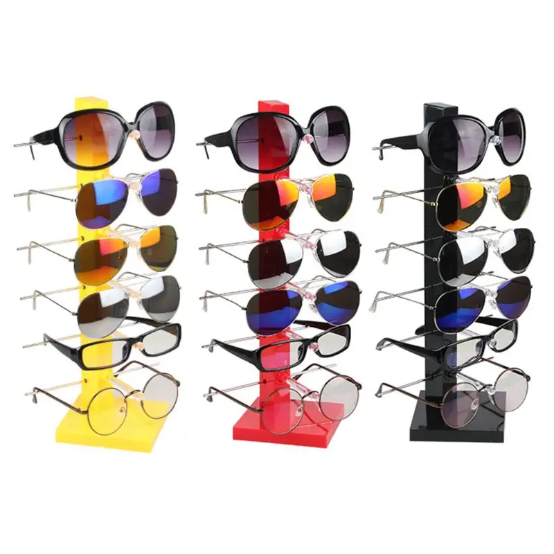Plastic Sunglass Display Rack Store Counter Eye Glasses Frame Show Stand Holder Sunglass Rack Stand Shelf