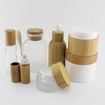

30ml 50ml bamboo shell empty Refillable essential oil Bamboo Dropper Bottle With Pipettes bamboo cosmetic bottle bamboo jar 50pc