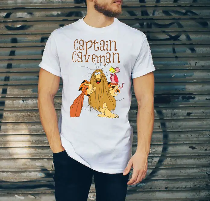 Футболка капитан каверман вечерние Oldschool happyland Забавный Подарок Повседневная