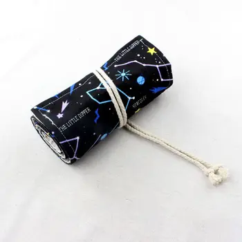 

Pencil Case for Girls Boys Kawaii School Roll Pencilcase Korean Big 36/48/72 Holes Penal Black Star Cartridge Pen Bag Stationery