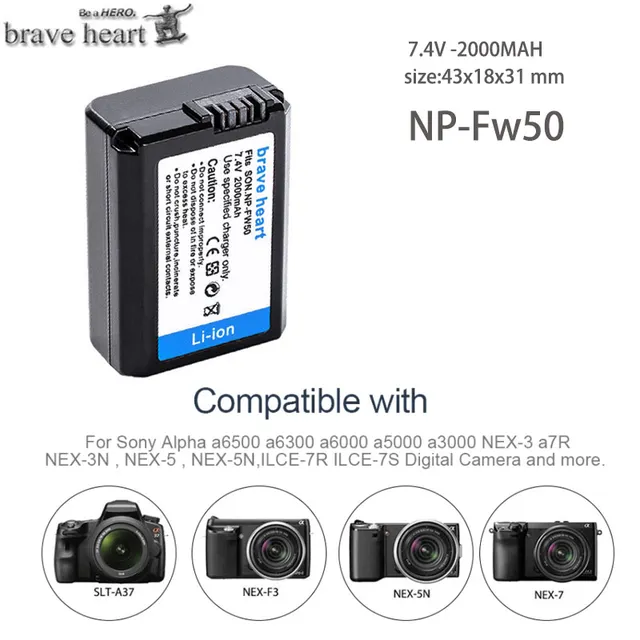 4Pcs 2000mAh NP-FW50 NP FW50 Battery + LED USB Dual Charger for Sony Alpha a6500 a6300 a7 7R a7R a7R II a7II NEX-3 NEX-3N NEX-5 cheap brave heart Camera CN(Origin) Standard Battery 7 4v 4Pcs 2000mAh NP-FW50 NP FW50 Battery + LED USB Dual Charger for Sony Alpha a6500 a6300 a7 7R a7R a7R II a7II NEX-3 NEX-3N NEX-5 cheap brave heart Camera CN(Origin) Standard Battery 7 4v