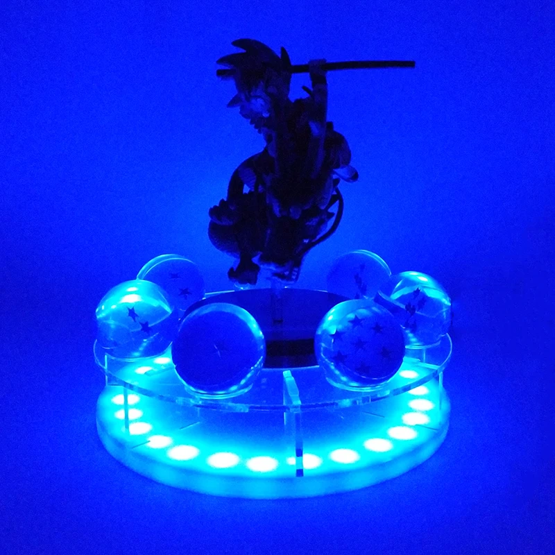 15 см Dragon Ball Shenron figulas прикроватная лампа Dragon Ball Z рисунок ночной Светильник Shenlong+ 7 шт 3,5 см шарики+ акриловая полка DBZ - Цвет: blue lamp shenron5