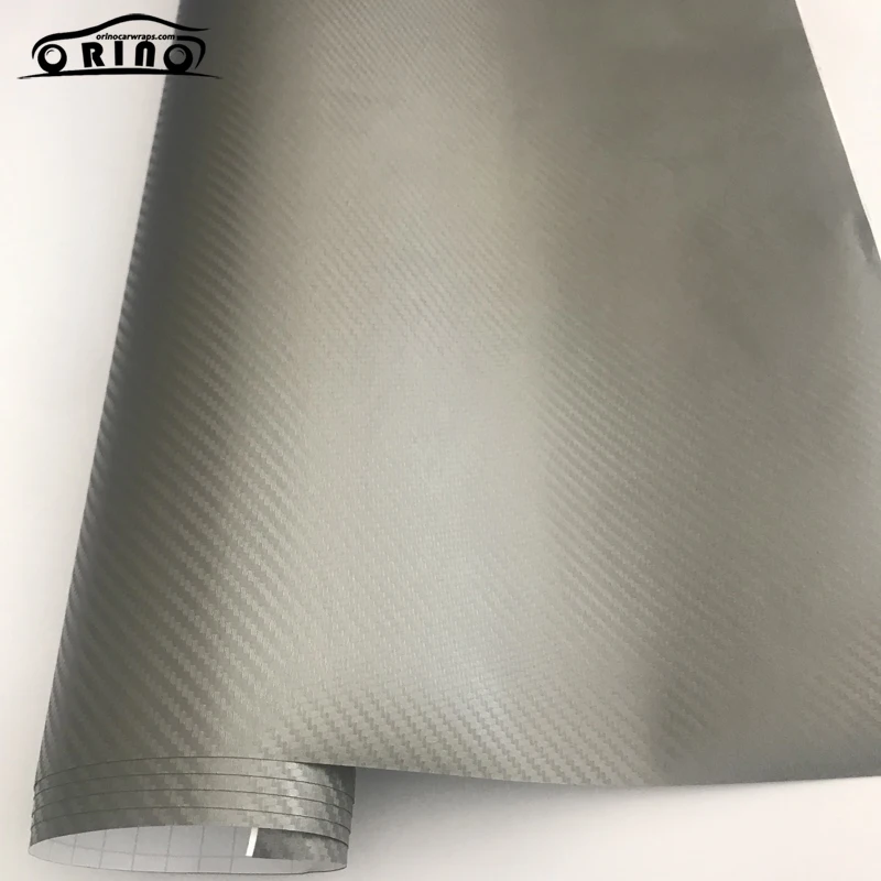 Grey 3D Carbon Fiber Vinyl Wrap Sticker-2