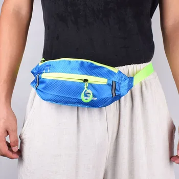 

Waterproof Nylon Waist Bag Women Sports Run Gym Fanny Pack With Earphone Hole Banana Hip bag Outdoor Multifunction Men Belt Bag