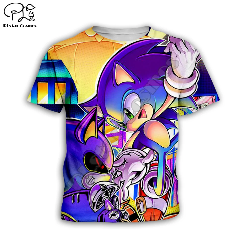 Детская одежда Аниме Super Sonic с рисунком 3d толстовки/футболка для мальчиков и девочек, толстовка с длинным рукавом и мультяшными изображениями Фильм стиль брюк-23