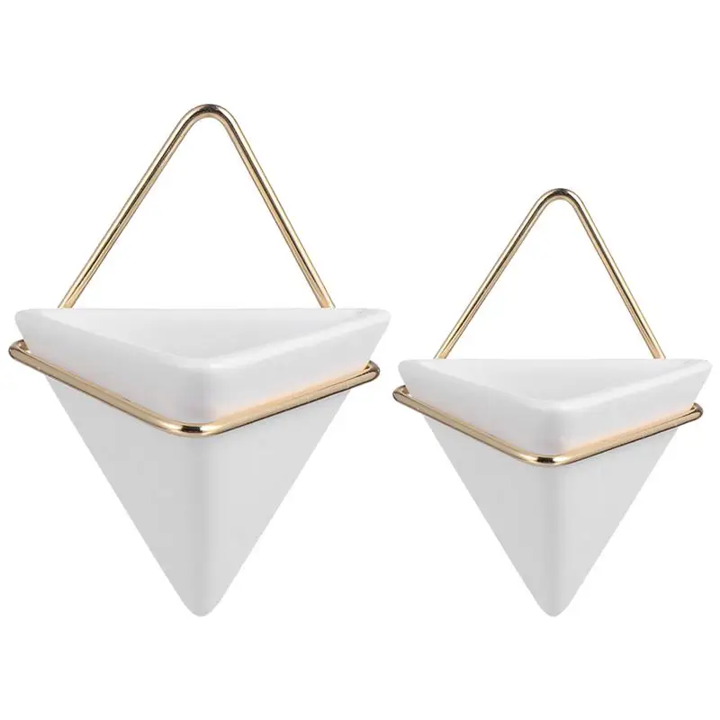 2 Sets Iron Triangle Hanging Hydroponic Flowerpot Plant Planter | Дом и сад