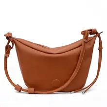 Vento Marea кожаная сумка через плечо для женщин простая дизайнерская сумка на плечо с клецкой винтажная Женская коричневая сумочка