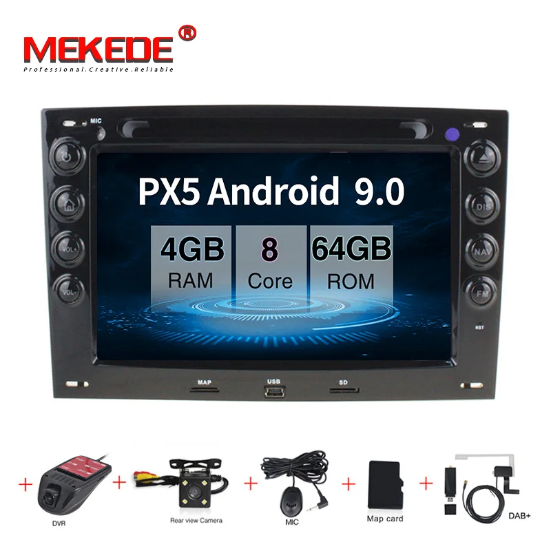 Discount MEKEDE Android 9.0 car dvd player with 4GB RAM for RENAULT MEGANE 2003-2008 car audio gps dvd car radio car gps dvd player 0