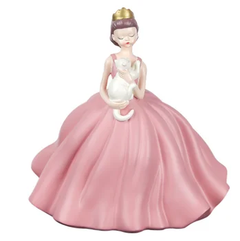 

Resin crafts creative gifts princess and cat series court style girl decoration home decorations
