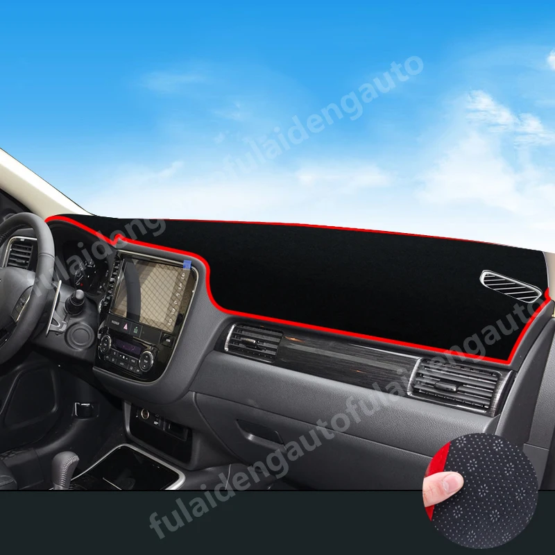Для Mitsubishi Outlander 2013- интерьерный автомобильный коврик на приборную панель, нескользящий солнцезащитный коврик, коврик для автомобиля, аксессуары для укладки
