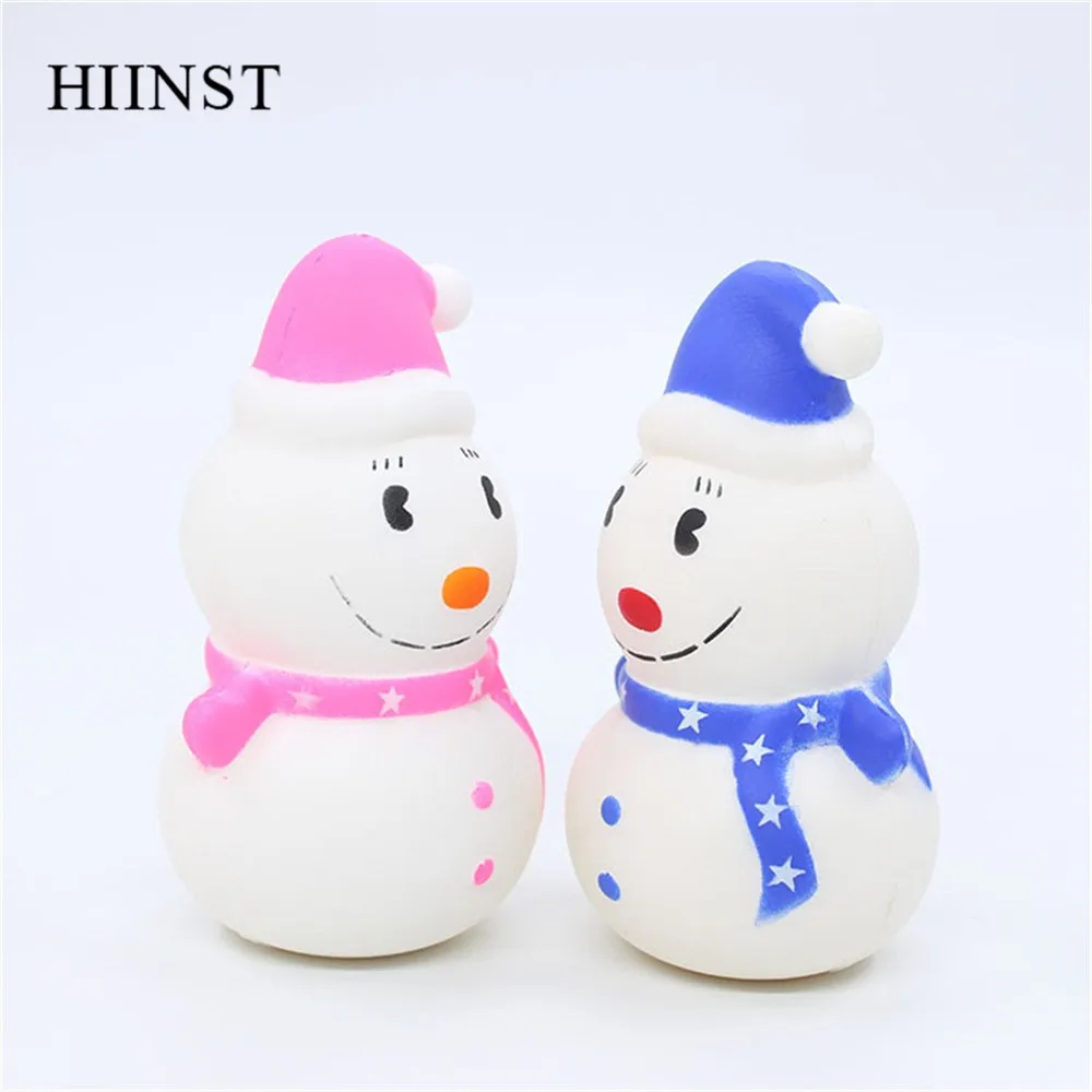 HIINST Christmas Toys Cartoon Soft Snowman Stress Squeeze Scented Slow Rising Scented Toy Adult Stress Relieves Realistic Toys
