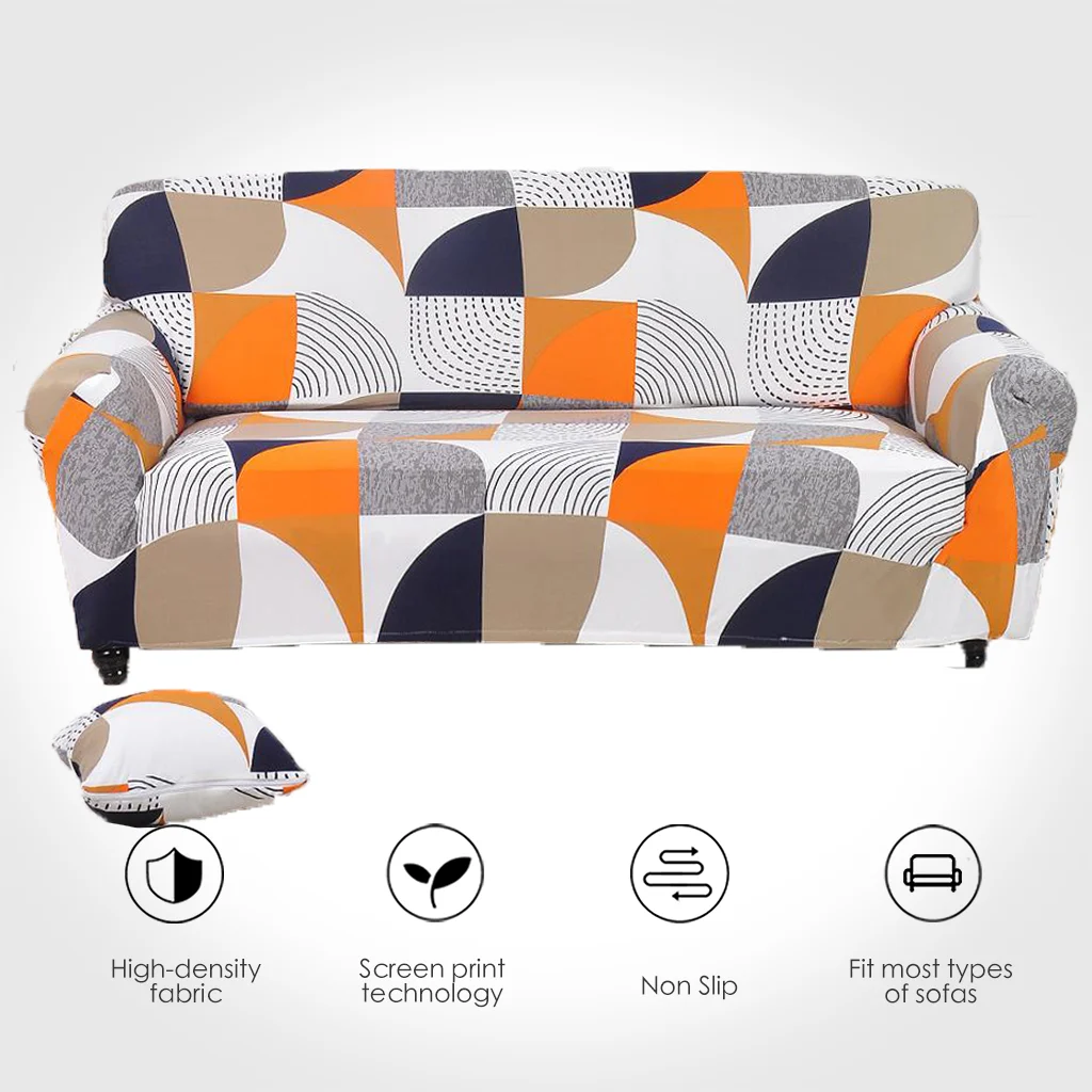 Эластичный чехол для дивана гостиной клетчатый l-образный секционный кресла