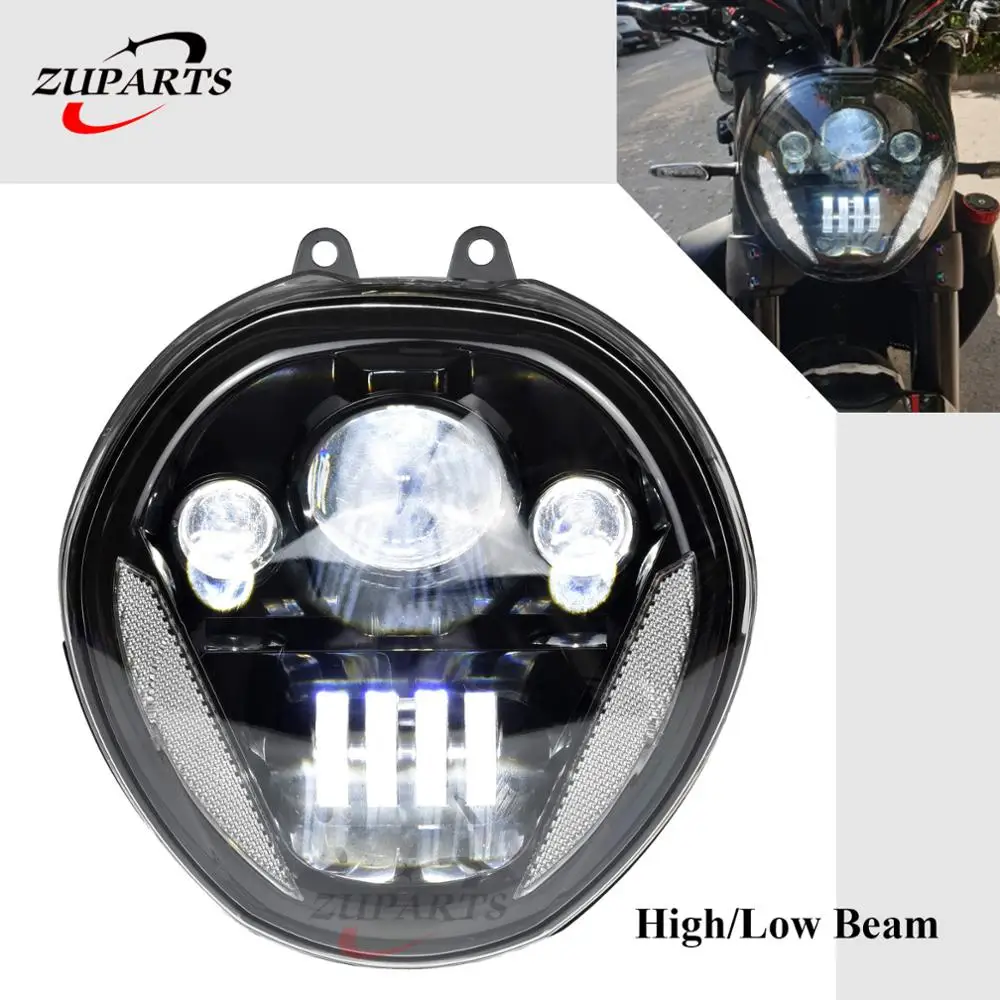 本店は バイク ヘッドライト Ducati Monster 1 10用ブラックledヘッドライトヘッドランプ Black Led Headlight Headlamp For Ducati Mons 日本製 Kweli Shop