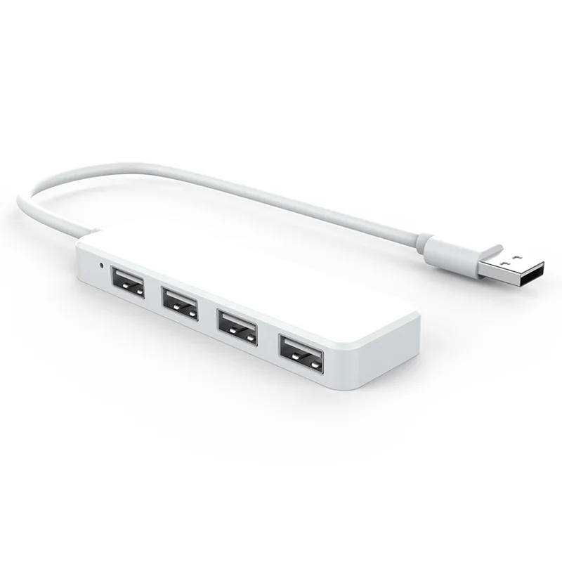 Ультра тонкий usb-хаб 4-портовый USB 2,0 концентратор Белый